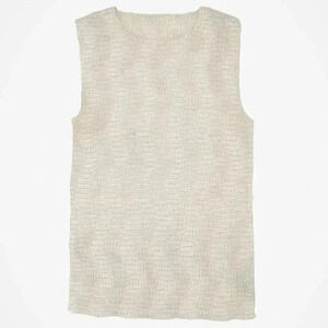 2000s‎ Vintage Cream Sleeveless Tank Top Small Formal Evening Blouse Work Office